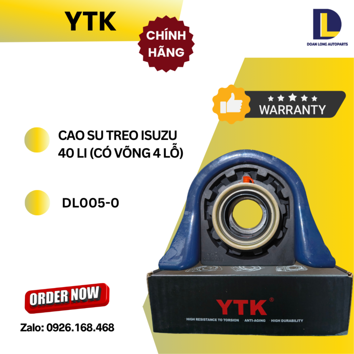 Cao su treo ISUZU 40 li (có võng 4 lỗ) - Phụ tùng ô tô Đoàn Long